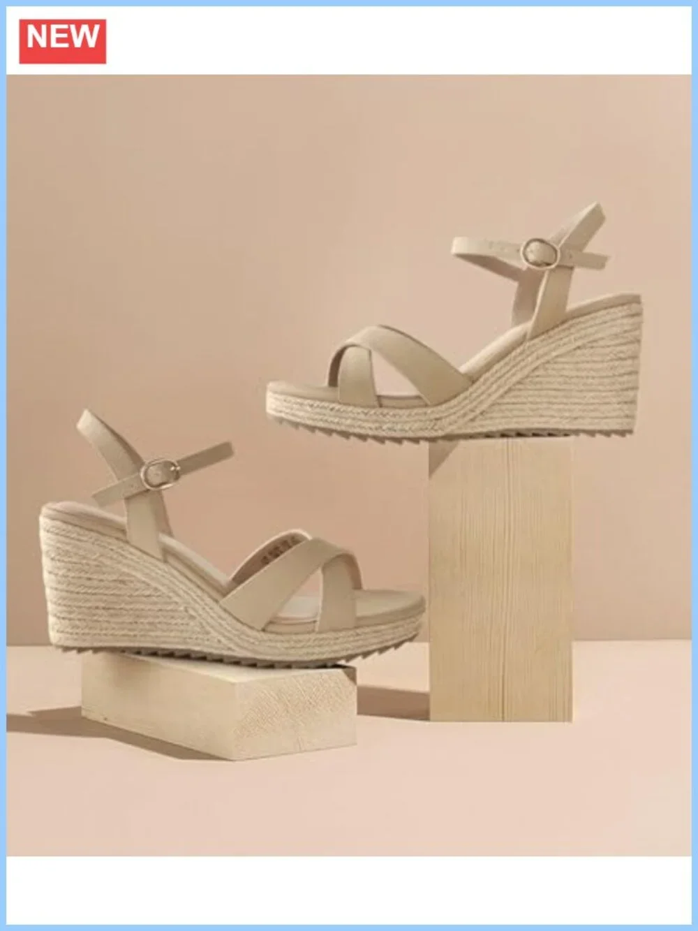 Womens Espadrille Wedge Sandals Lightweight Open Toe Ankle Strap Summer Dressy